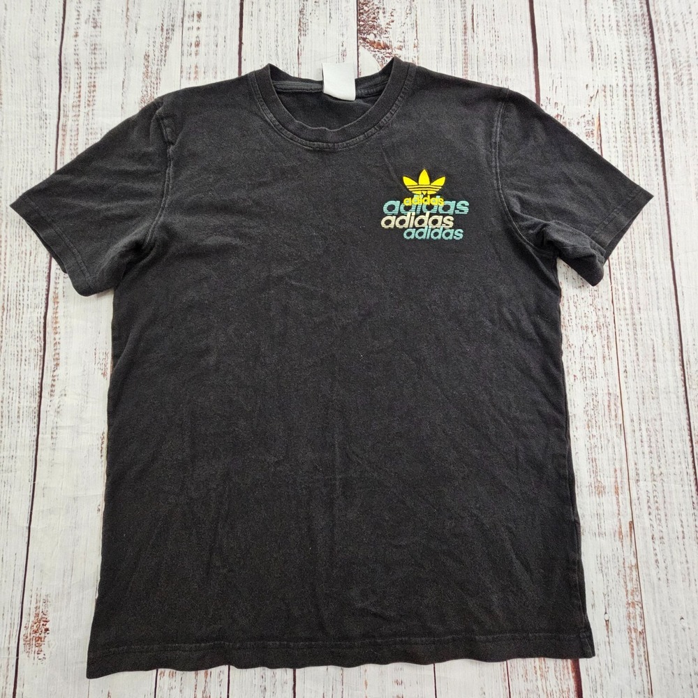 adidas Black Short Sleeve Cotton T-Shirt Men's M